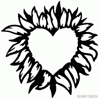 Download Tribute - Sunflower Heart | ReadyToCut - Vector Art for ...