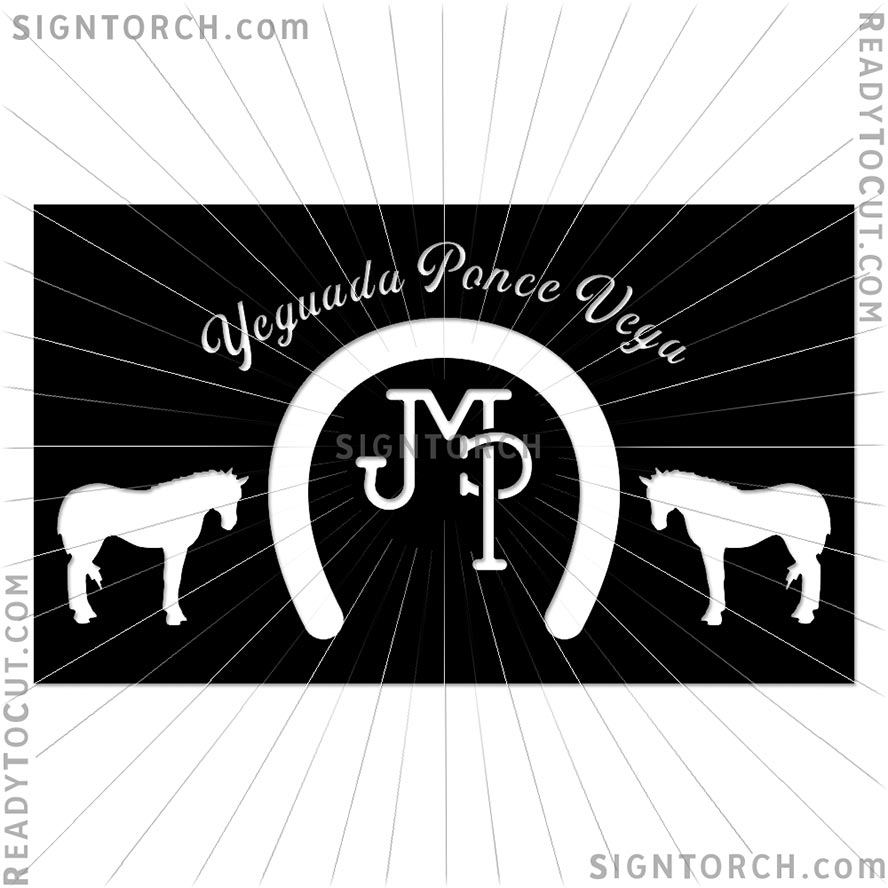 Horse Sign DXF SVG Cut Files for CNC Plasma, Router, Laser, Waterjet ...