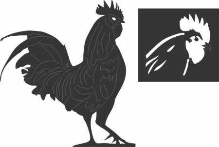 Animal - Roosters | ReadyToCut - Vector Art for CNC - Free DXF Files