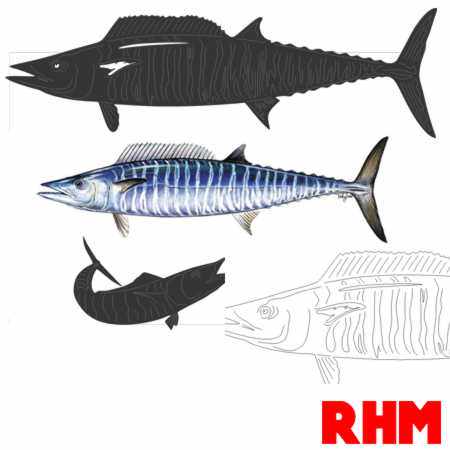 Download Animal - Wahoo Fish | ReadyToCut - Vector Art for CNC ...