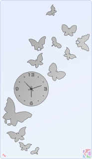A Flying Butterfly decorative Clock For Lasercut Plasma.dxf.png